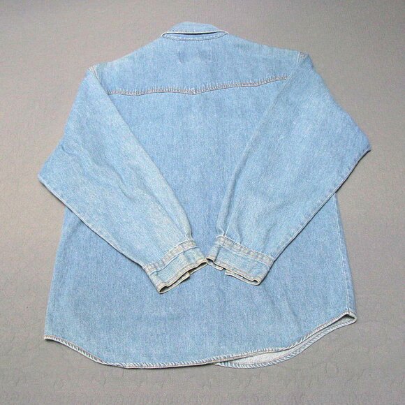 TWO SHIRTS HARLEY-DAVIDSON COTTON DENIM LONG-SLEEVED SHIRTS LADIES M - Picture 3 of 9